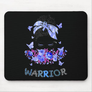 Diabetes Warrior T1d Messy Bun Hair Diabetes Aware Mouse Mat