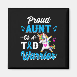 Diabetes Warriors Aunt Dabbing Unicorn Diabetes Aw Magnet
