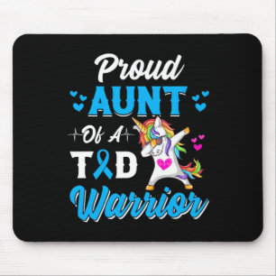 Diabetes Warriors Aunt Dabbing Unicorn Diabetes Aw Mouse Mat
