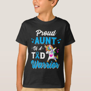 Diabetes Warriors Aunt Dabbing Unicorn Diabetes Aw T-Shirt