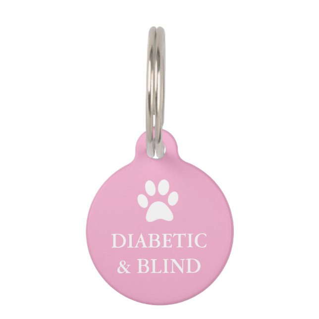 Diabetic & Blind Alert Pet Tag (Front)