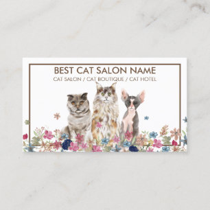 Diabetic Cat Care Home Visits Business Card