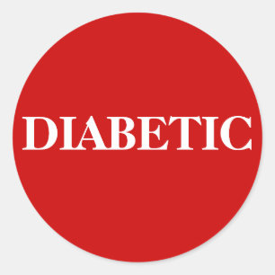 DIABETIC CLASSIC ROUND STICKER