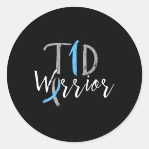 Diabetic Fun Type 1 Diabetes Awareness  Classic Round Sticker