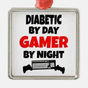 Diabetic Gamer Metal Tree Decoration