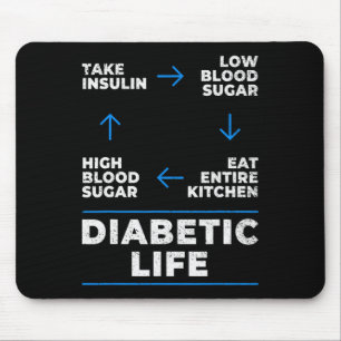 Diabetic Life Cycle Fun Diabetes Awareness  Mouse Mat
