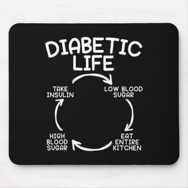 Diabetic Life Diabetes Awareness Month Insulin Pan Mouse Mat (Front)