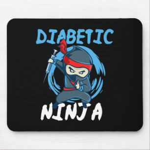 Diabetic Ninja - T1D Blood Sugar Diabetes Awarenes Mouse Mat