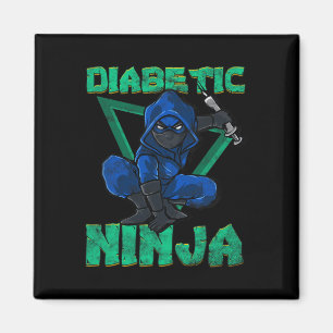 Diabetic Ninja Type 1 Diabetes Awareness Gift Idea Magnet