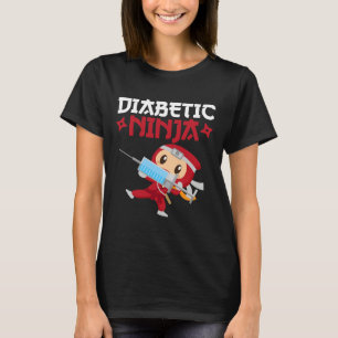 Diabetic Ninja Type 1 Diabetes Awareness T-Shirt