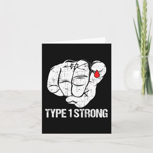 Diabetic Patients Fighter Awareness Diabetes Type  Card (Front)