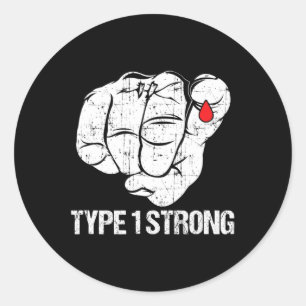 Diabetic Patients Fighter Awareness Diabetes Type Classic Round Sticker