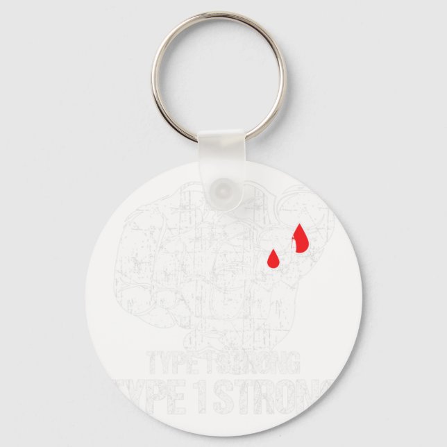 Diabetic Patients Fighter Awareness Diabetes Type  Key Ring (Front)