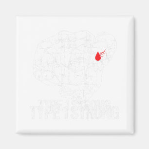 Diabetic Patients Fighter Awareness Diabetes Type Magnet
