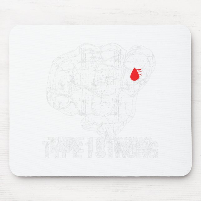 Diabetic Patients Fighter Awareness Diabetes Type  Mouse Mat (Front)