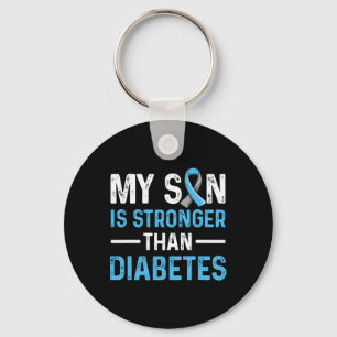 Diabetic Support Design For A Dad Or Mum Of A T1d Key Ring