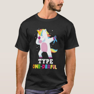 Diabetic Type 1 Diabetes T1D Type One-Derful Unico T-Shirt