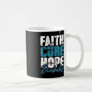 Diabetic Warrior Gift Faith Cure Hope Diabetes Awa Coffee Mug