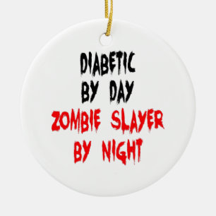 Diabetic Zombie Slayer Ceramic Tree Decoration