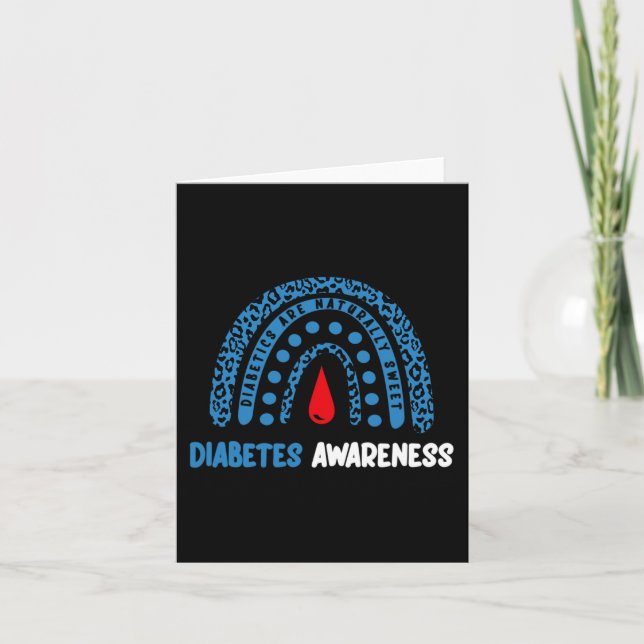 Diabetics Are Naturally Sweet - Diabetes Awareness Card (Front)