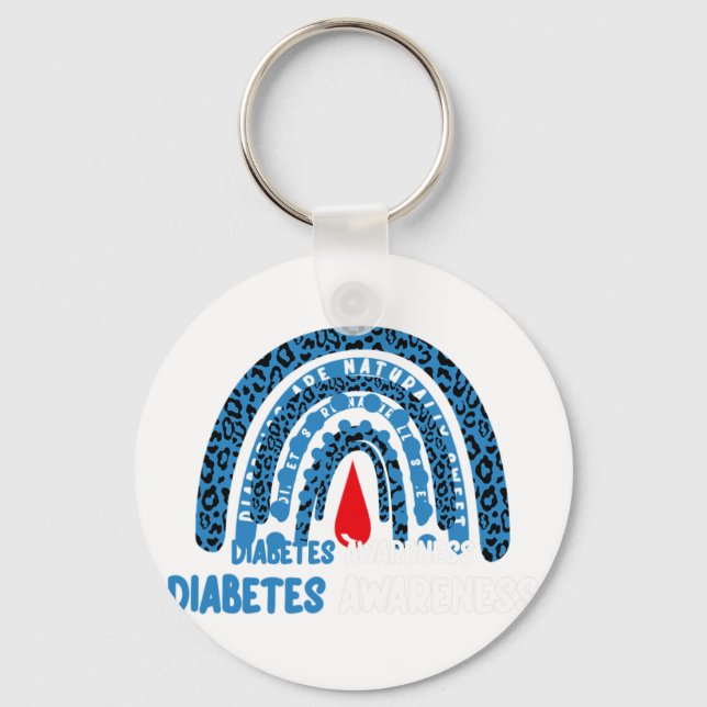 Diabetics Are Naturally Sweet - Diabetes Awareness Key Ring (Front)