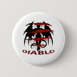 diablo 2 winged 6 cm round badge