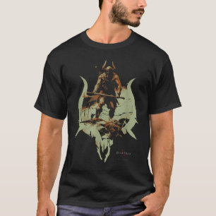 Diablo Iv Barbarian Badge Distressed T-Shirt