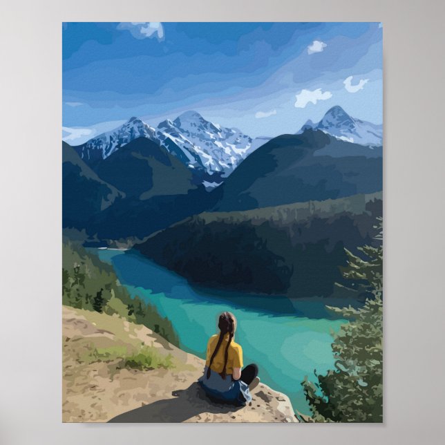 Diablo Lake North Cascades Washington Poster (Front)