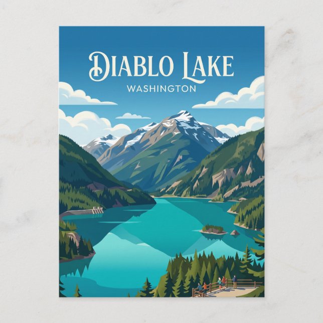Diablo Lake USA Postcard (Front)