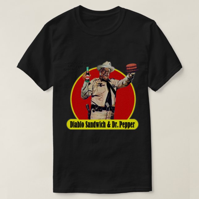DIABLO SANDWICH & DR. PEPPER Sticker T-Shirt (Design Front)