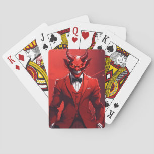 Diabolic Greetings: Devilish Design Card" Playing Cards