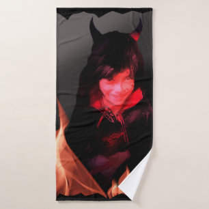 Diabolic Power of Halloween Bath Towel