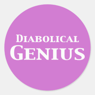 Diabolical Genius Gifts Classic Round Sticker