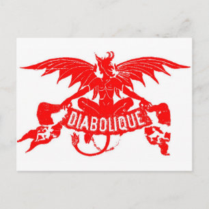 Diabolique Devil Satan Vintage Cigar Label Art Postcard
