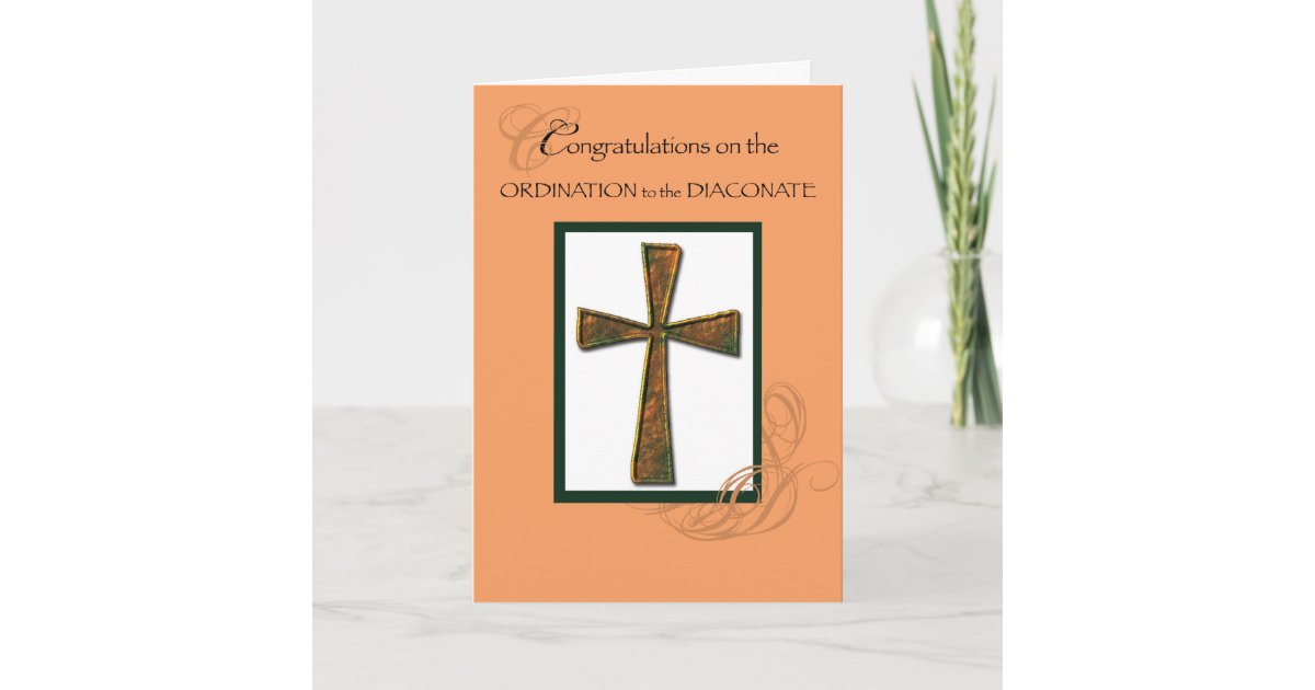 Diaconate Ordination Congratulations Cross, Deacon Card | Zazzle.co.uk