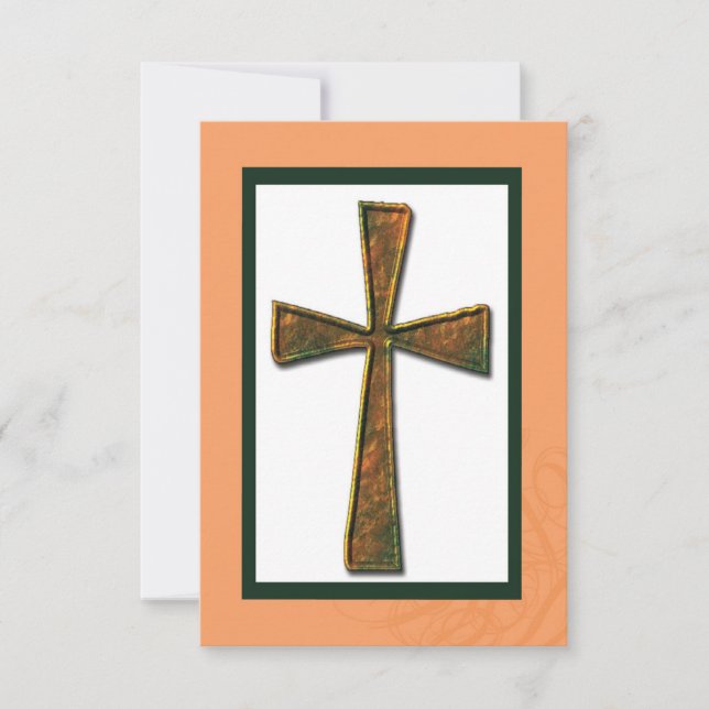 Diaconate Ordination Congratulations Cross Thank You Card (Front)