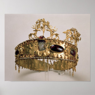 Diadem, found in the burial mound at Khoklach Poster