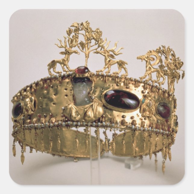 Diadem, found in the burial mound at Khoklach Square Sticker (Front)