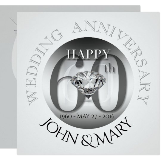  60th  Wedding  Anniversary  Invitations  Announcements 