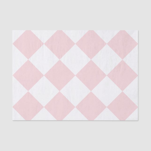 Diag Chequered Large - White and Pale Pink Tissue Paper (Front)