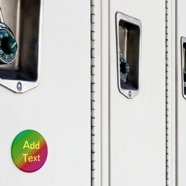 Diag Rainbow Gradient Floral Pattern Red Green Magnet (In Situ (Locker))