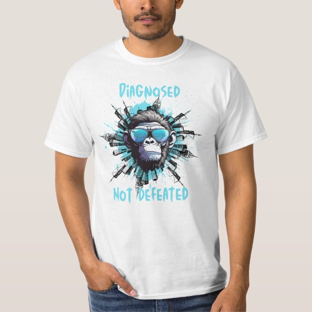 Diagnosed not Defeated  T-Shirt (Front)