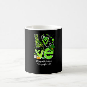 Diagnostic Medical Sonographer Nurse Life Love Hea Coffee Mug