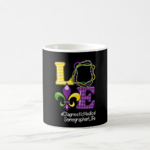 Diagnostic Medical Sonographer Nurse Mardi Gras Le Coffee Mug