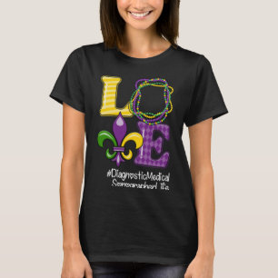 Diagnostic Medical Sonographer Nurse Mardi Gras Le T-Shirt