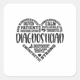 Diagnostician,  school diagnostician square sticker