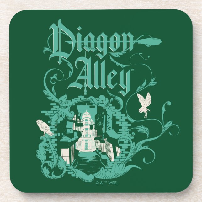 DIAGON ALLEY™ Vintage Graphic Coaster (Front)