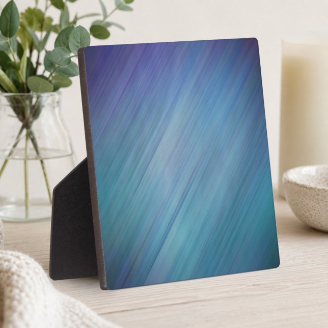 Diagonal Abstract Blue Rain Plaque (Diagonal Abstract Blue Rain Plaque)