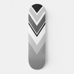 Diagonal black, grey stripe skateboard