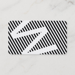 diagonal blinds black and white business card